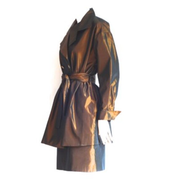 Brandy Copper Coloured Belted Coat & Skirt Set - Vancouver, Canada - Picture 2 of 6